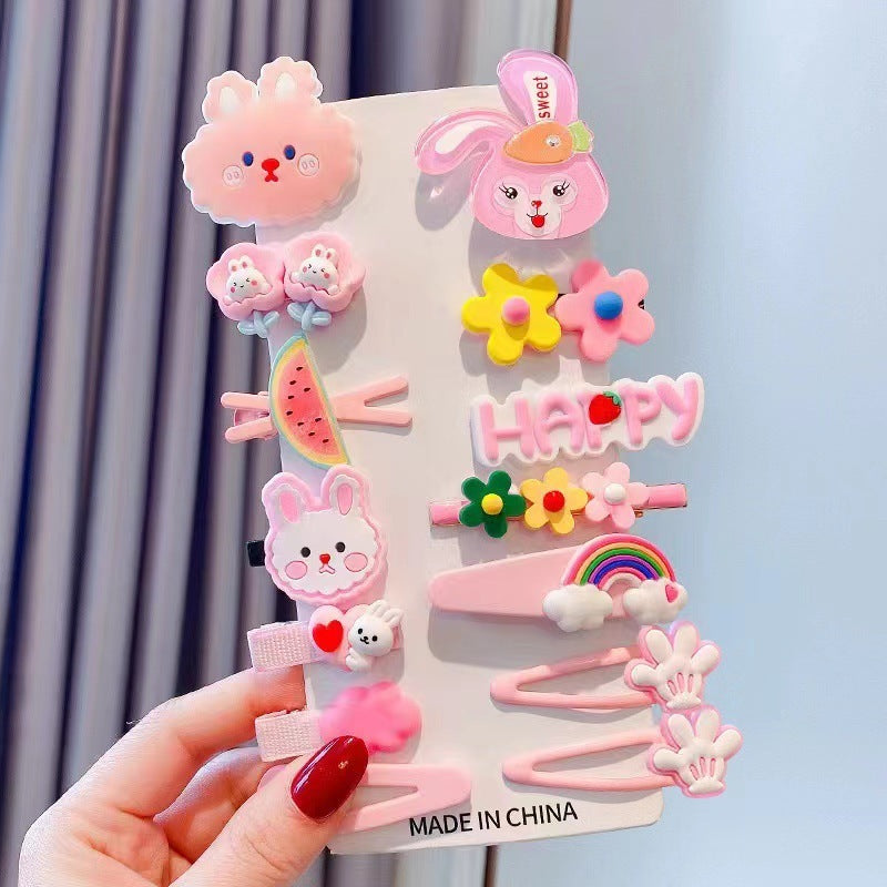 14-piece Set Cartoon Fresh Sweet Student Children's Barrettes