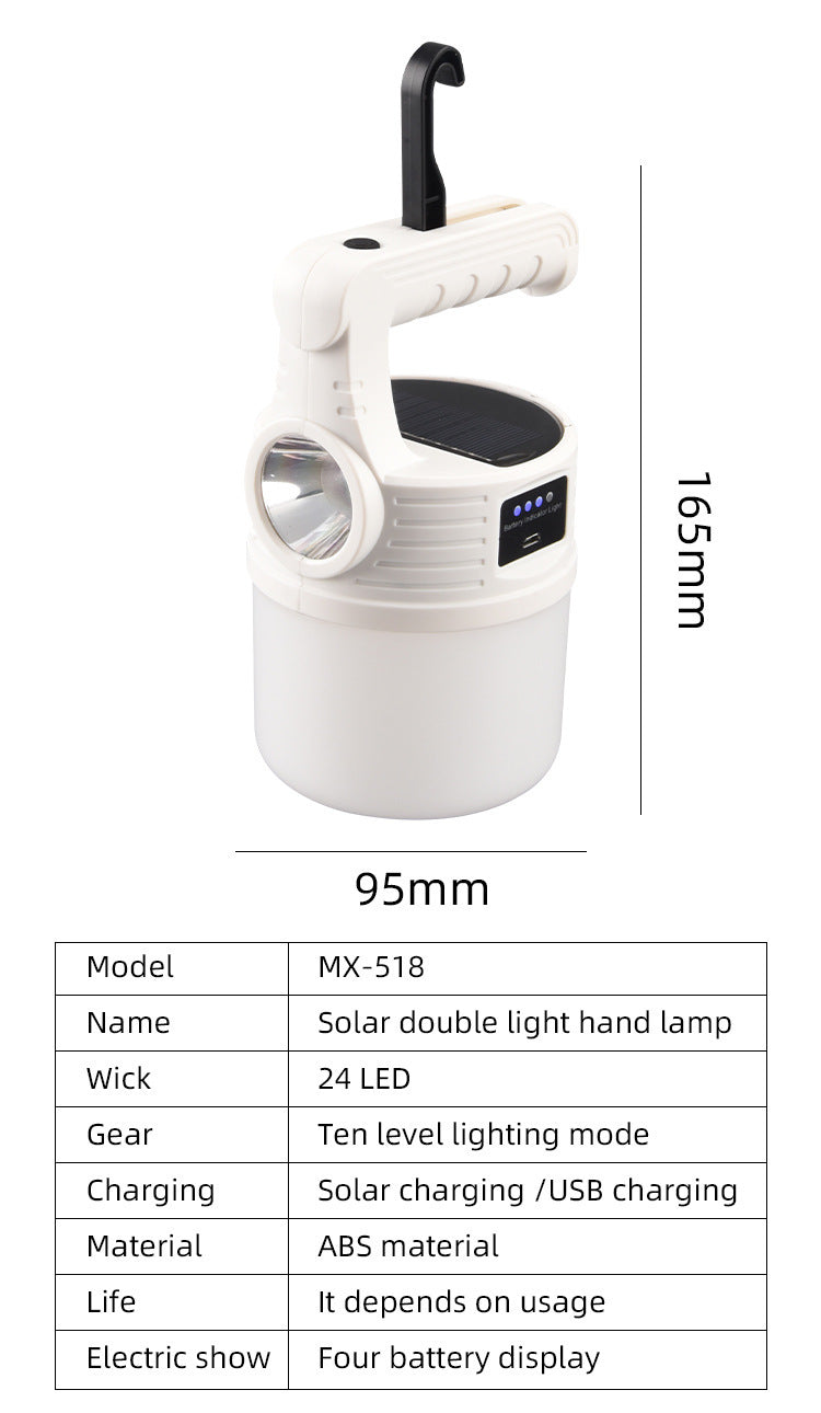 The New Solar Rechargeable Lamp Stands At Night Market