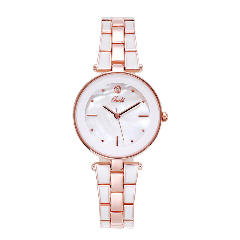 Ladies Watch Korean Style Trendy Student White Quartz