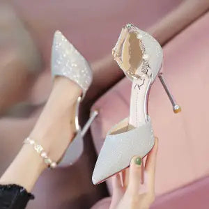 French High Heels Wedding Shoes Design Sense Dignified Goddess