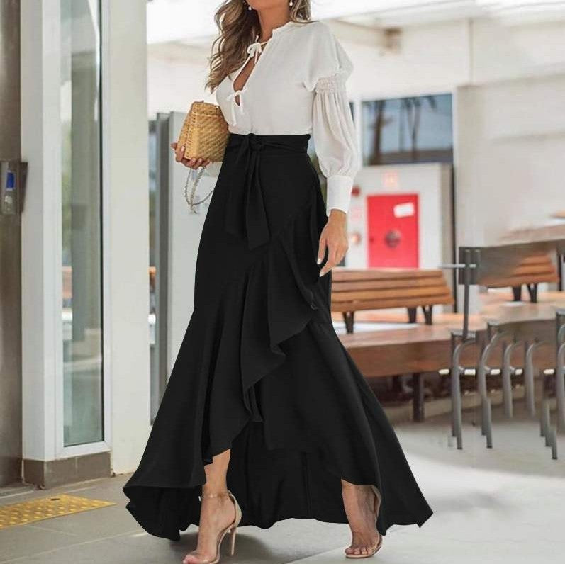 Irregular Skirt With High Waist