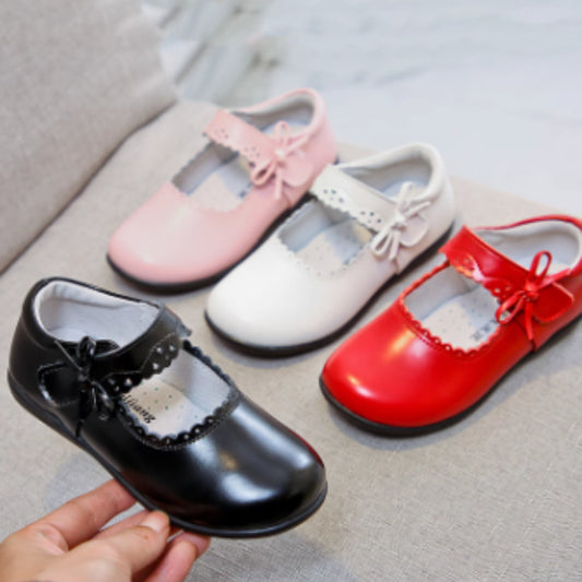 British Girls' Leather Soft Soled Single Shoes