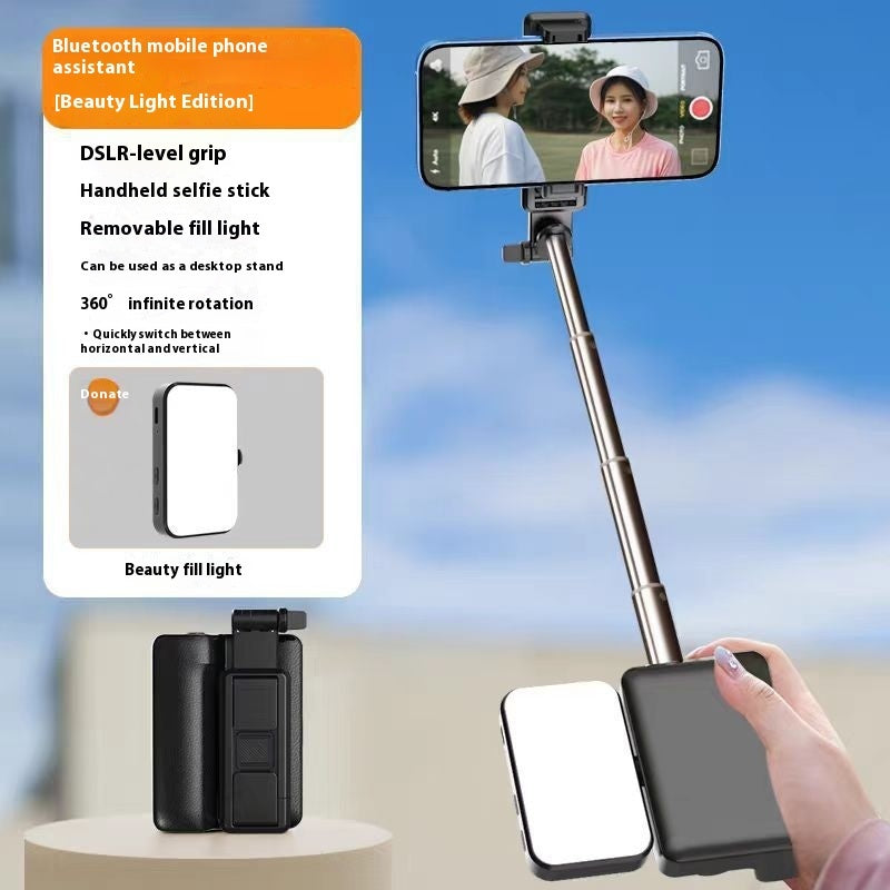 Multifunctional Fill Light Telescopic Stable Selfie Stick