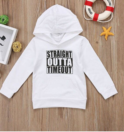 Children’s Hooded Sweater – Letter Print Top for Kids