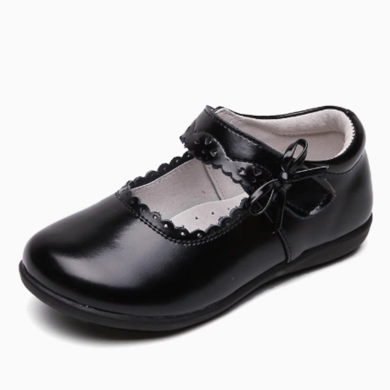 British Girls' Leather Soft Soled Single Shoes