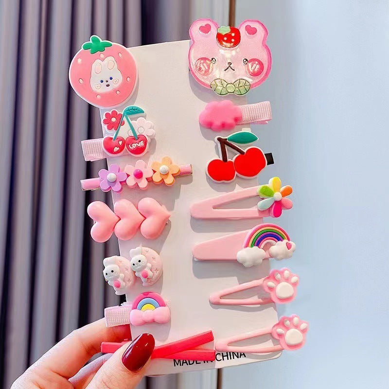 14-piece Set Cartoon Fresh Sweet Student Children's Barrettes