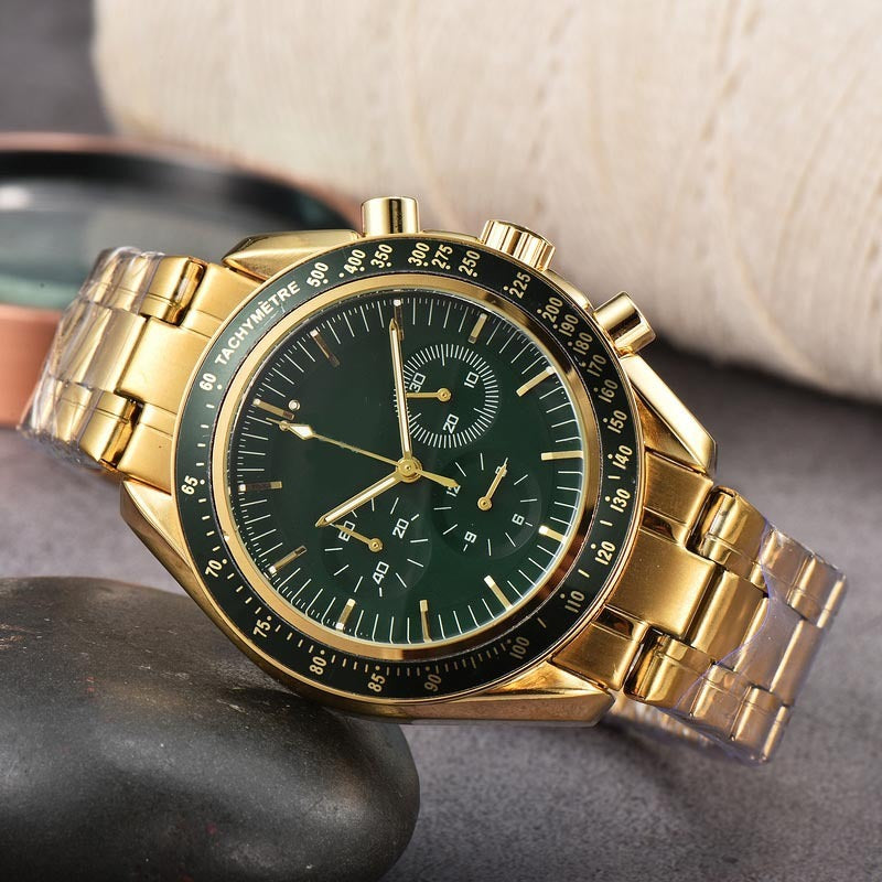 High Quality Steel Belt Quartz Timing European Men's Watch