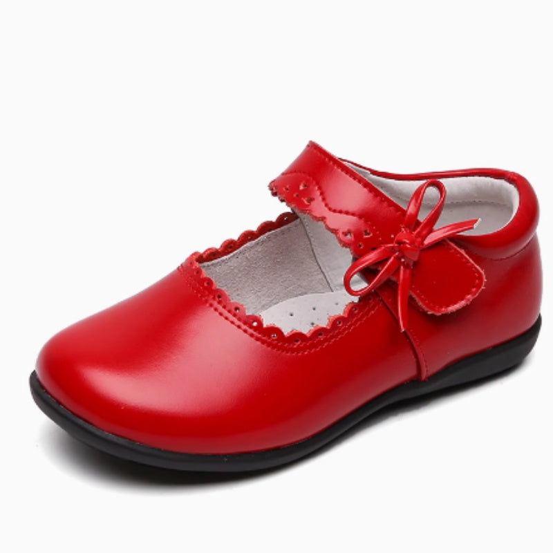 British Girls' Leather Soft Soled Single Shoes