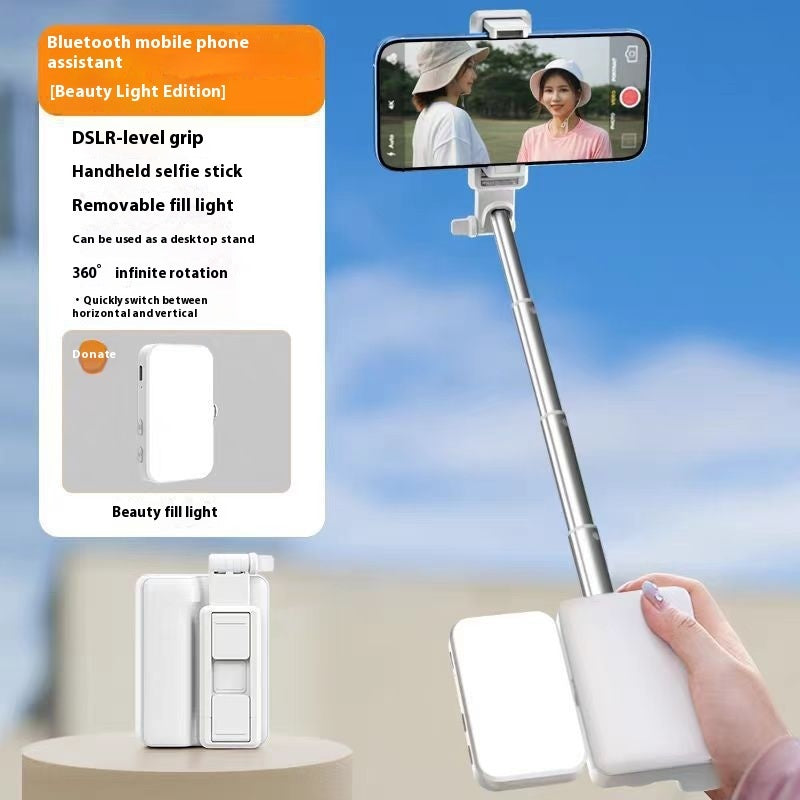 Multifunctional Fill Light Telescopic Stable Selfie Stick