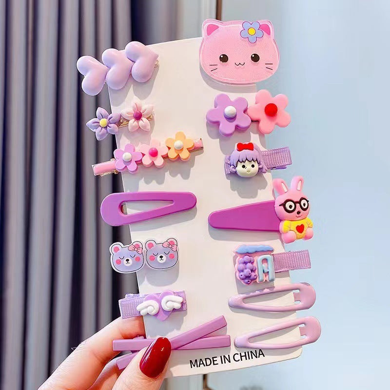 14-piece Set Cartoon Fresh Sweet Student Children's Barrettes