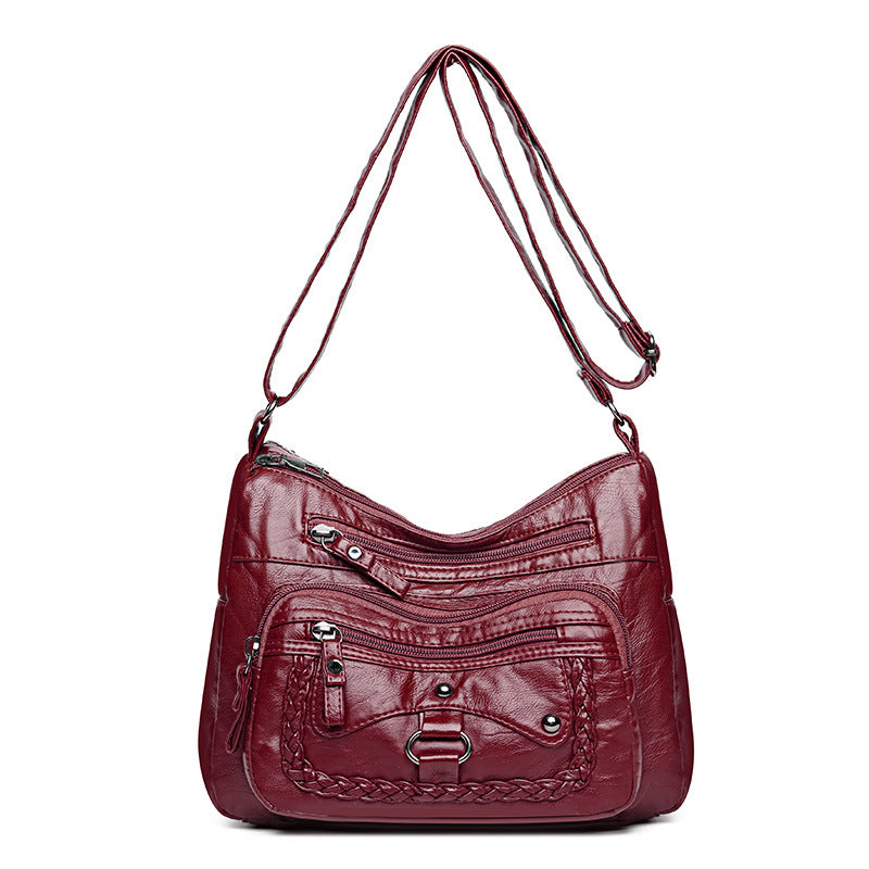 Multi-pocket Soft Leather High-grade Shoulder Bag