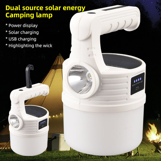 The New Solar Rechargeable Lamp Stands At Night Market