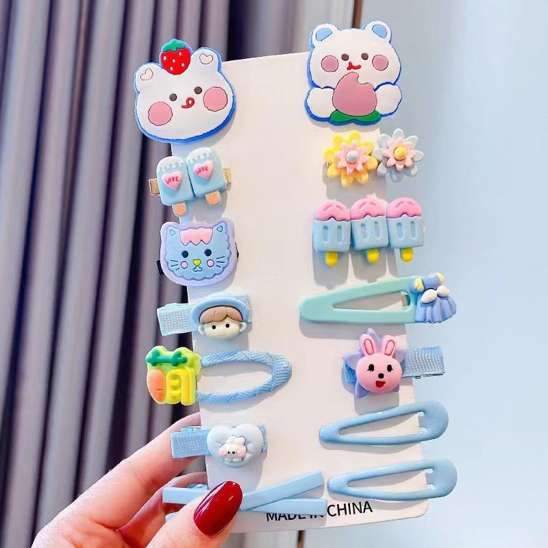 14-piece Set Cartoon Fresh Sweet Student Children's Barrettes