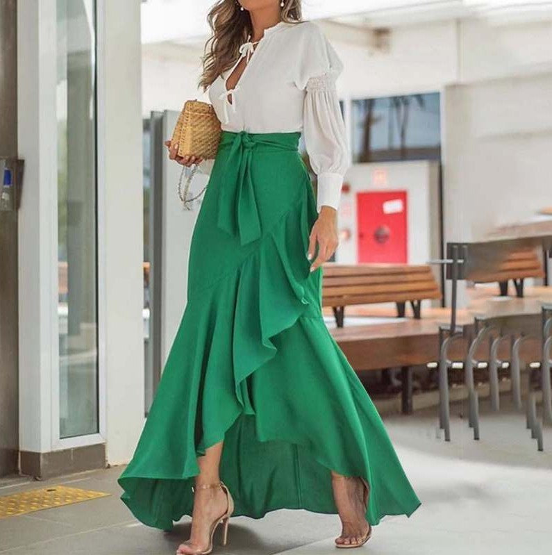 Irregular Skirt With High Waist