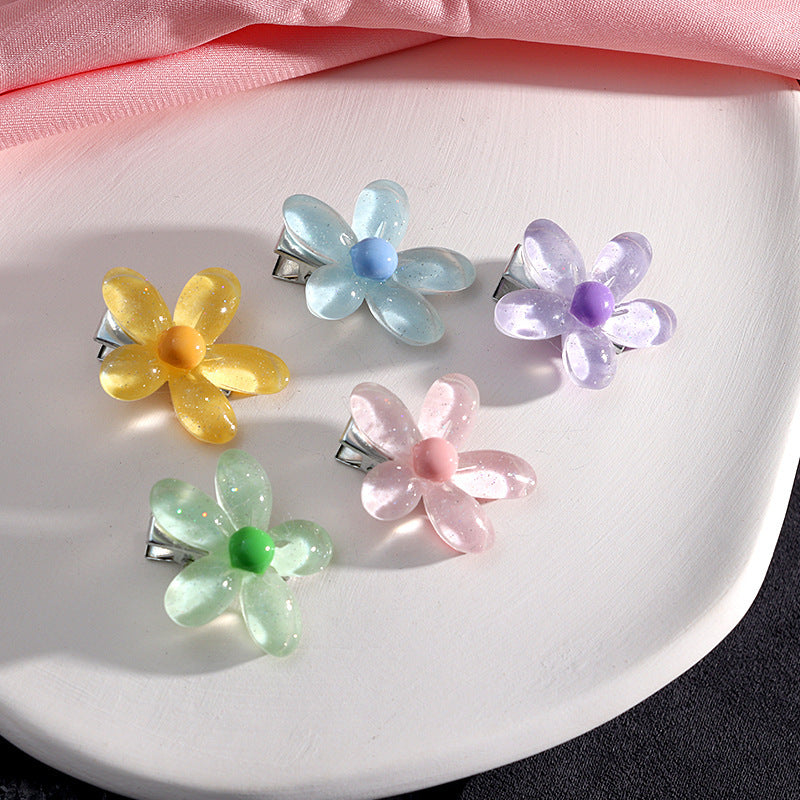 Small Bow Hairpins Cute peach rose headwear hair